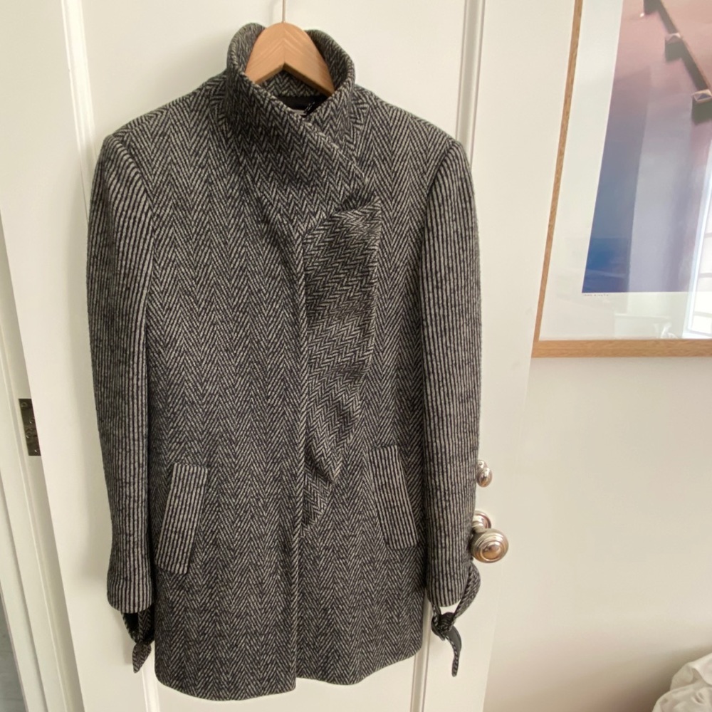 Diane von Furstenberg Coat - Gray and Black